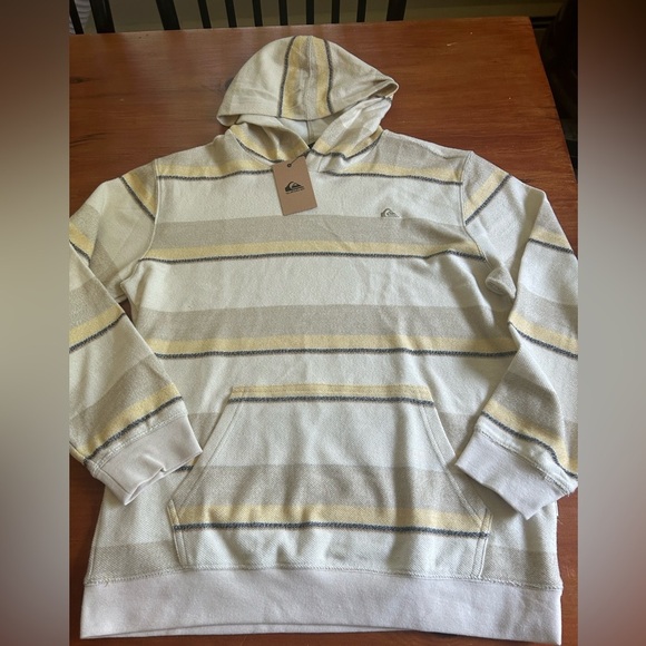 NWT Quick Silver The Great Otway Striped Cotton Hoodie Big Boys XL 18-20 Unisex - Picture 5 of 13